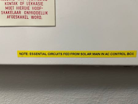 Proper labelling of distribution board